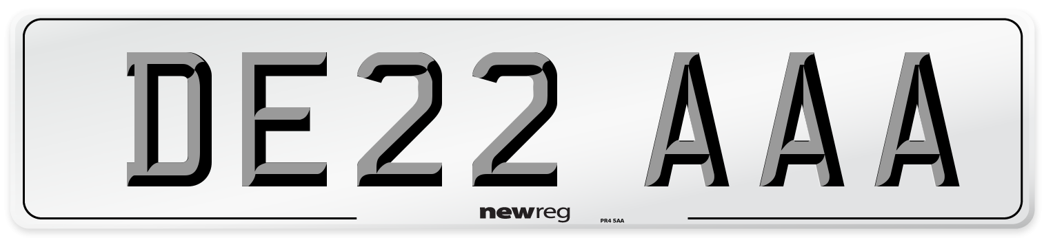 DE22 AAA Number Plate from New Reg